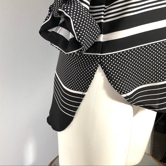 ⭐️ Ann Taylor LOFT Striped Long Sleeve Blouse EXTRA SMALL - Picture 5 of 12